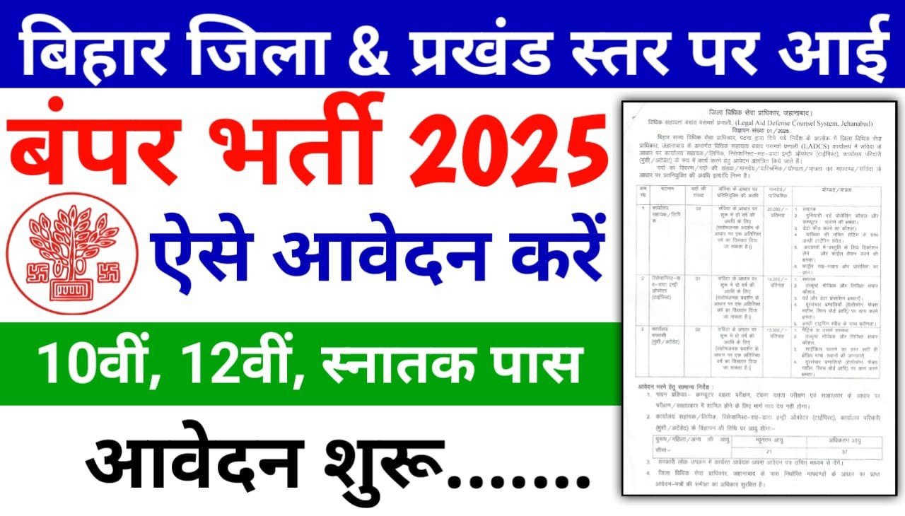 Bihar ICDS Coordinator New Vacancy 2025 : बिहार में आई जिला और प्रखंड स्तर पर कोऑर्डिनेटर की नई भर्ती आवेदन शुरू