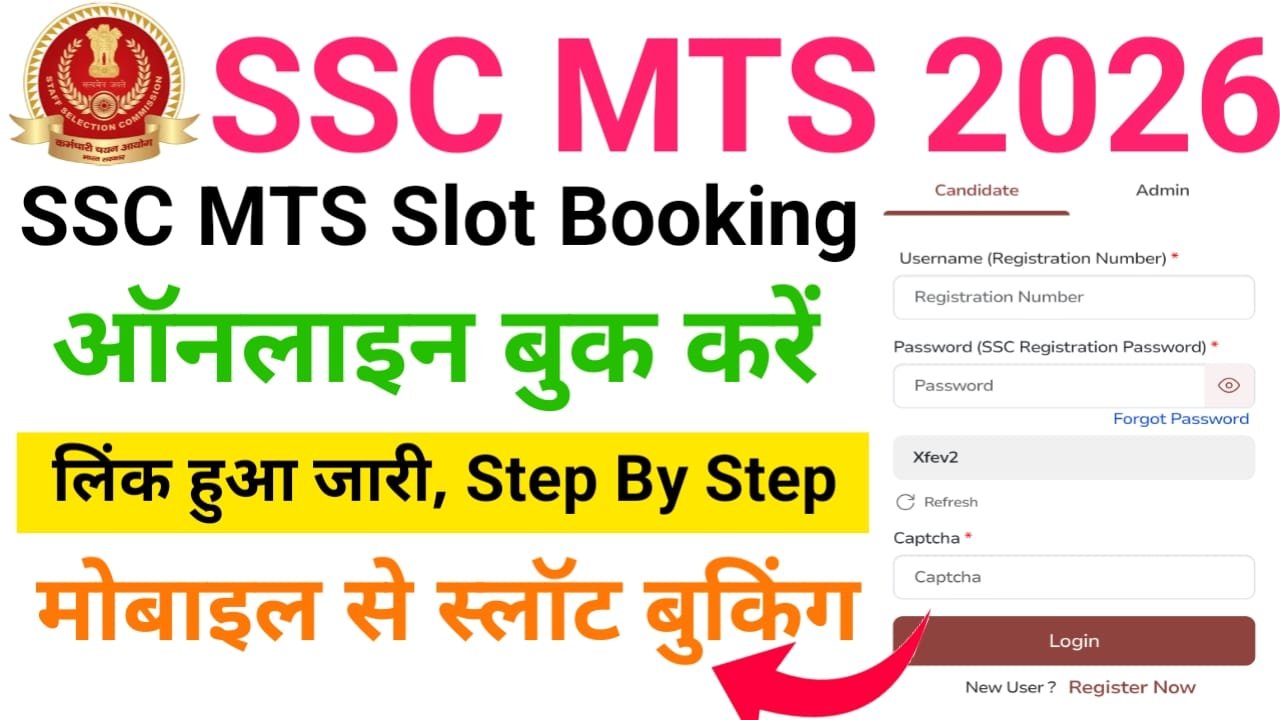 SSC MTS Slot Booking Kaise Kare — SSC MTS 2026 Slot Booking Process जानिए हिंदी में स्टेप बाय स्टेप