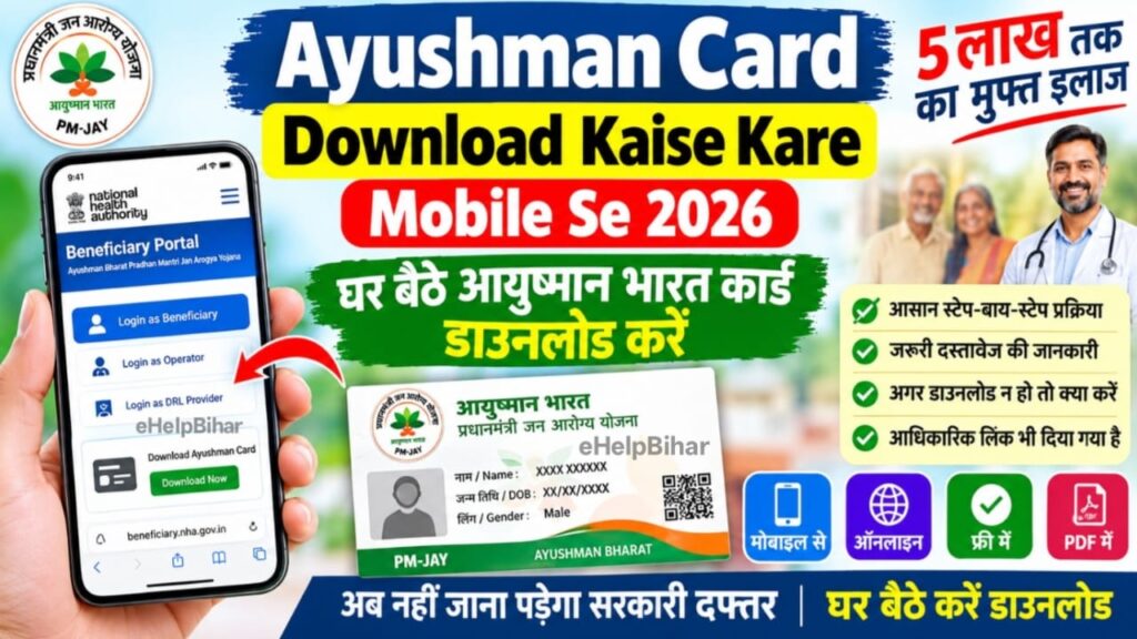 Ayushman Card Download Kaise Kare Mobile se जानिए स्टेप By स्टेप — घर बैठे Ayushman Bharat Card Download करें 2 Ayushman Card Download Kaise Kare Mobile se जानिए स्टेप By स्टेप — घर बैठे Ayushman Bharat Card Download करें