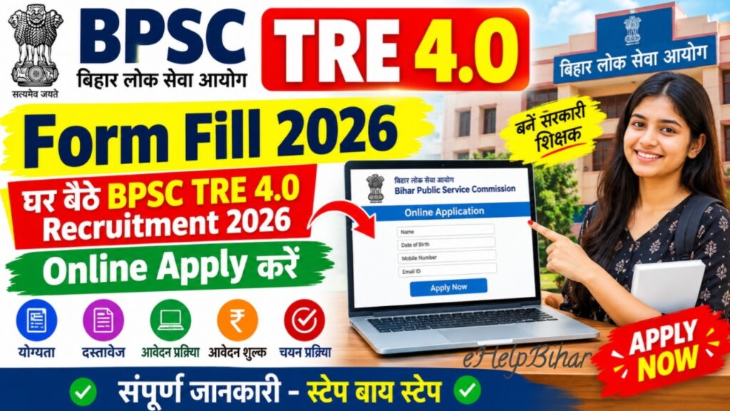 BPSC TRE 4.0 Form Fill 2026 — घर बैठे BPSC TRE 4.0 Recruitment 2026 Online Apply करें 2 BPSC TRE 4.0 Form Fill 2026 — घर बैठे BPSC TRE 4.0 Recruitment 2026 Online Apply करें